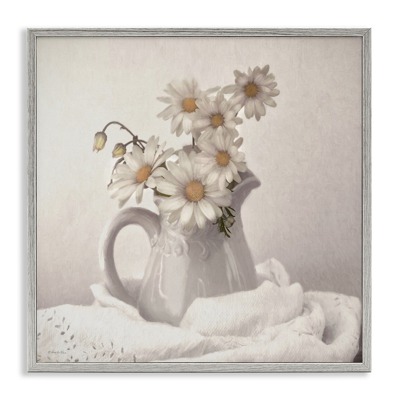 Stupell Industries Simple Pleasures Daisy Vase Framed Giclee, design by Robin-Lee Viera